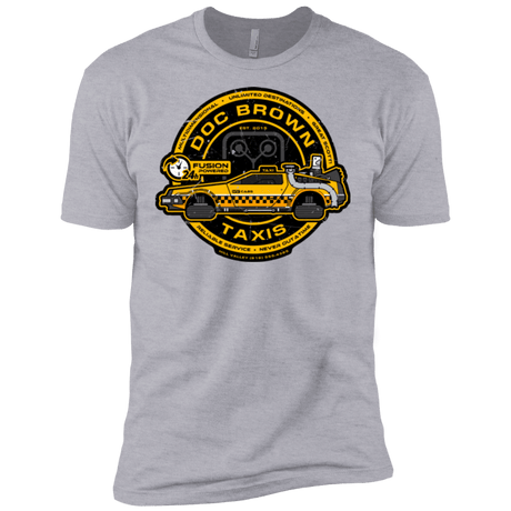 T-Shirts Heather Grey / X-Small Doc Brown Taxis Men's Premium T-Shirt