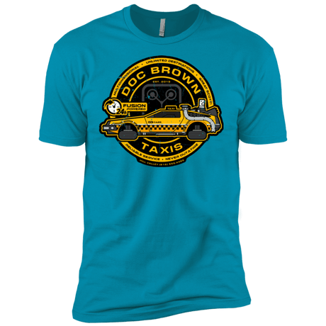 T-Shirts Turquoise / X-Small Doc Brown Taxis Men's Premium T-Shirt