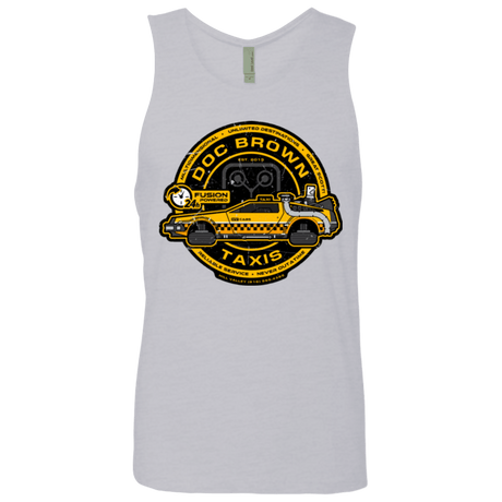 T-Shirts Heather Grey / Small Doc Brown Taxis Men's Premium Tank Top