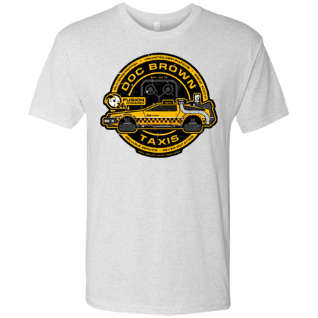 T-Shirts Heather White / Small Doc Brown Taxis Men's Triblend T-Shirt