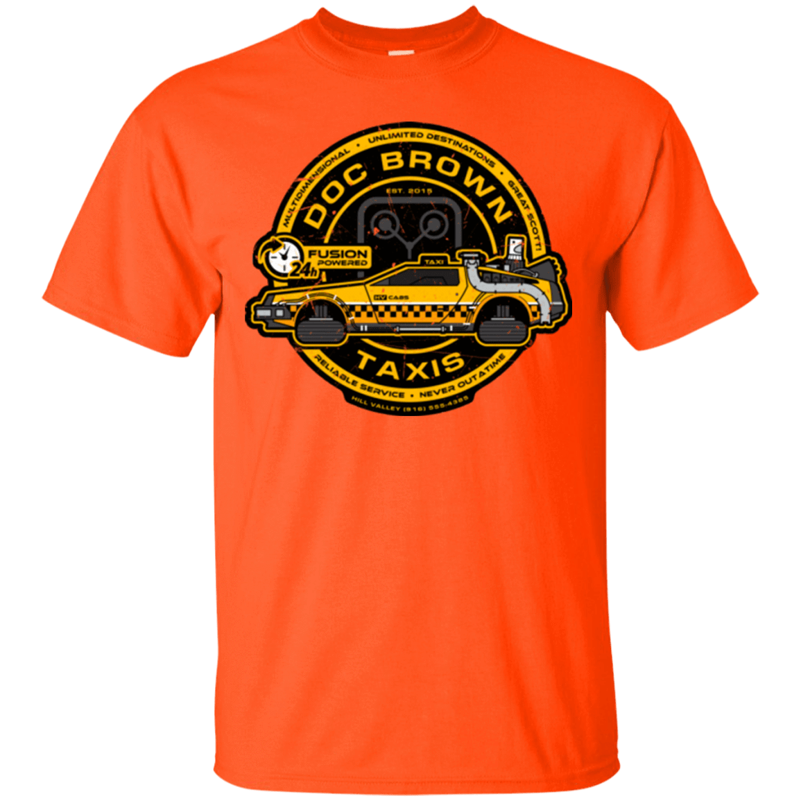 T-Shirts Orange / Small Doc Brown Taxis T-Shirt