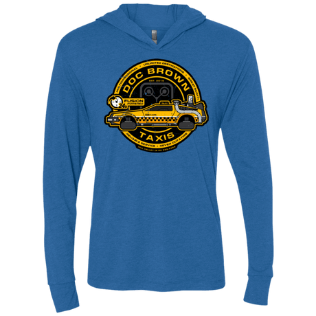 T-Shirts Vintage Royal / X-Small Doc Brown Taxis Triblend Long Sleeve Hoodie Tee