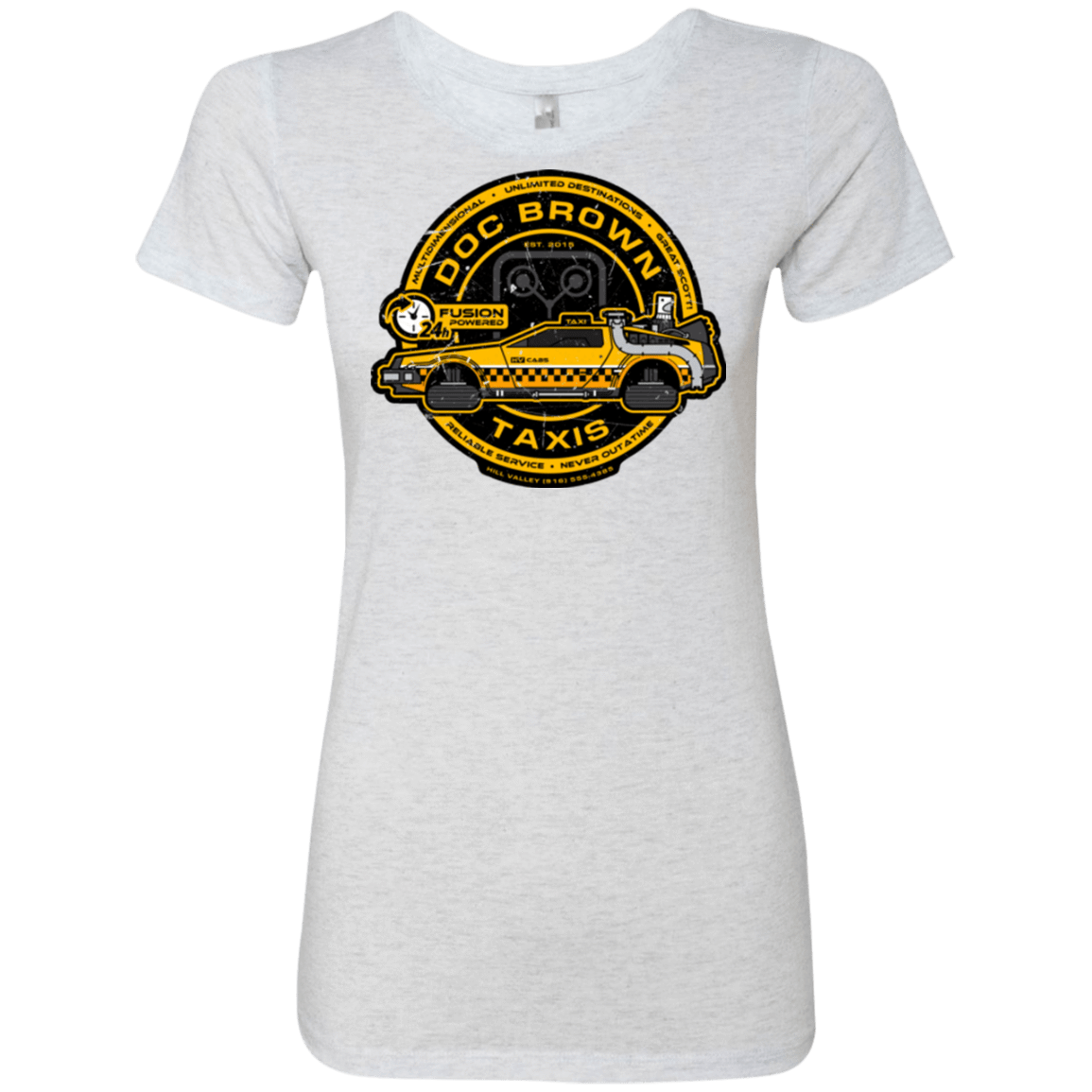 T-Shirts Heather White / Small Doc Brown Taxis Women's Triblend T-Shirt