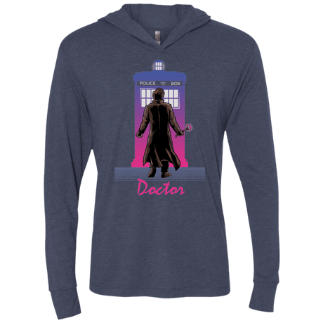 T-Shirts Vintage Navy / X-Small DOCTOR DRIVE Triblend Long Sleeve Hoodie Tee