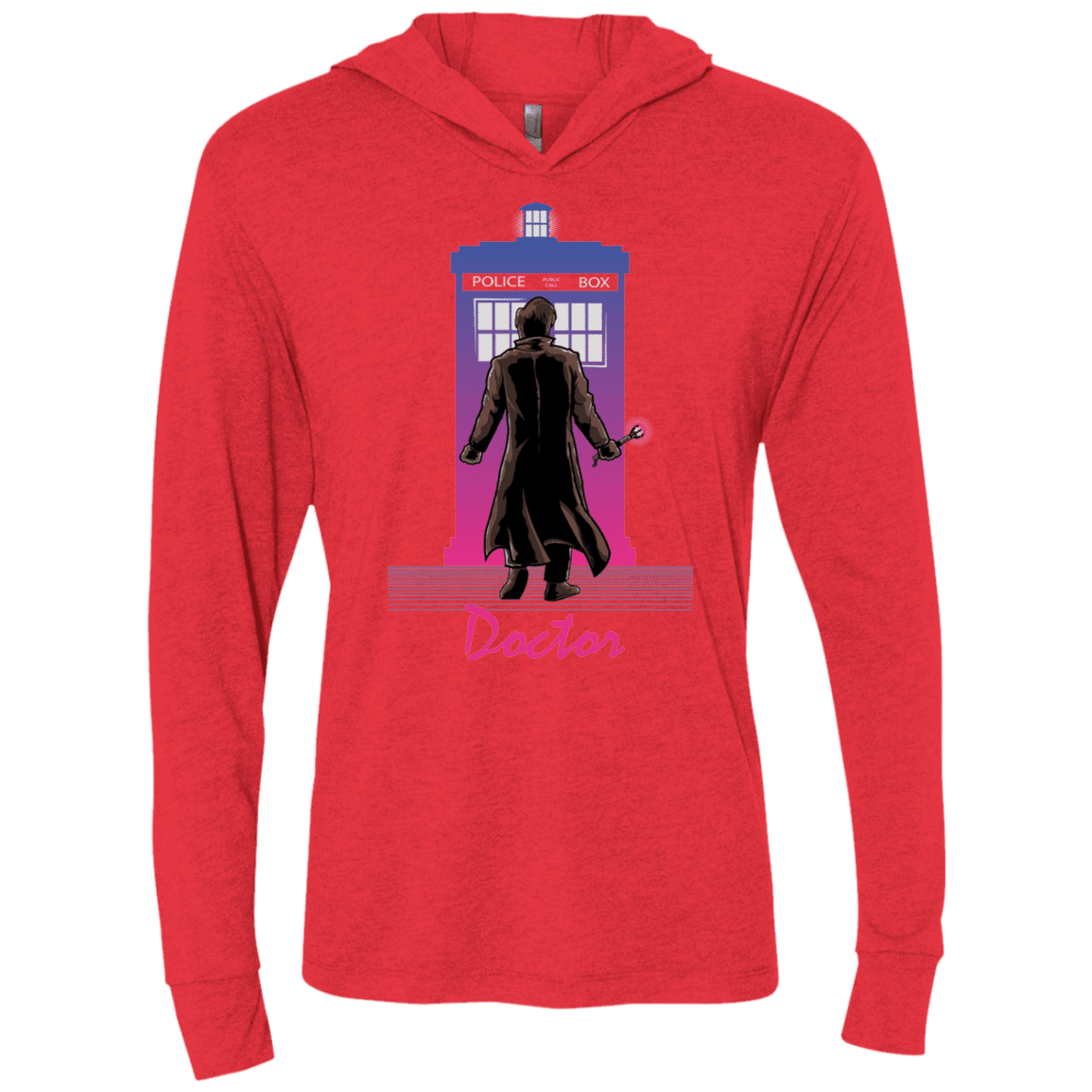 T-Shirts Vintage Red / X-Small DOCTOR DRIVE Triblend Long Sleeve Hoodie Tee