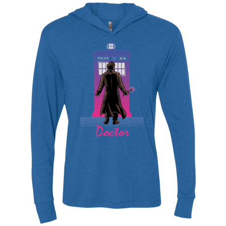 T-Shirts Vintage Royal / X-Small DOCTOR DRIVE Triblend Long Sleeve Hoodie Tee