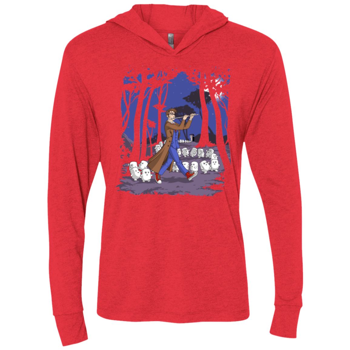 T-Shirts Vintage Red / X-Small Doctor Hamelin Triblend Long Sleeve Hoodie Tee