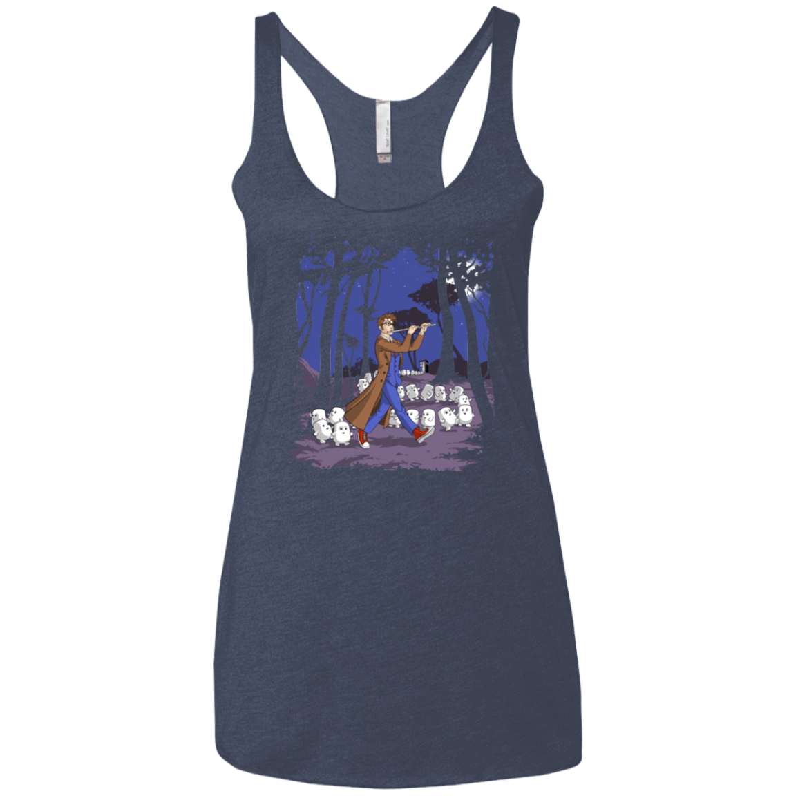 T-Shirts Vintage Navy / X-Small Doctor Hamelin Women's Triblend Racerback Tank