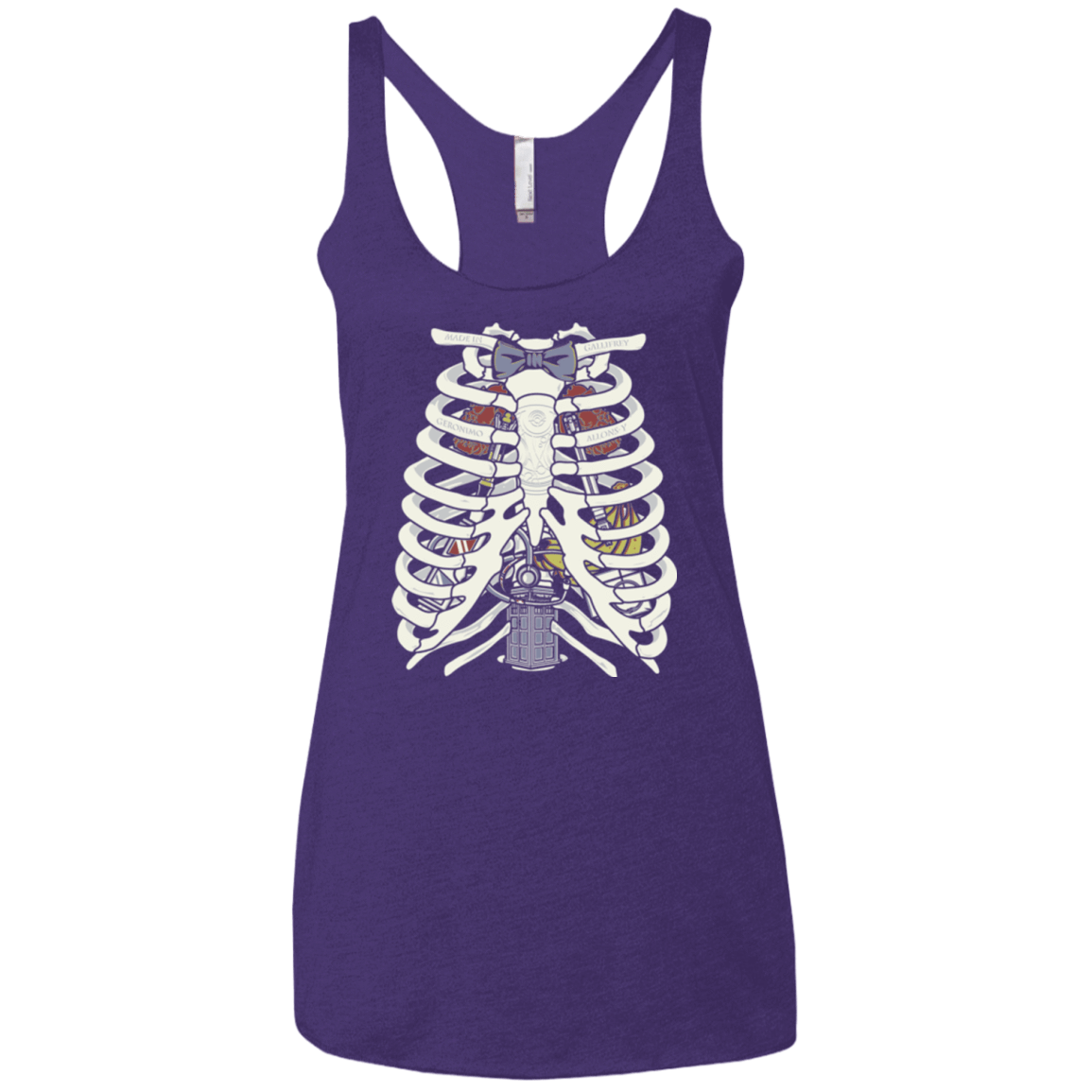 T-Shirts Purple / X-Small Doctor Inside Women's Triblend Racerback Tank
