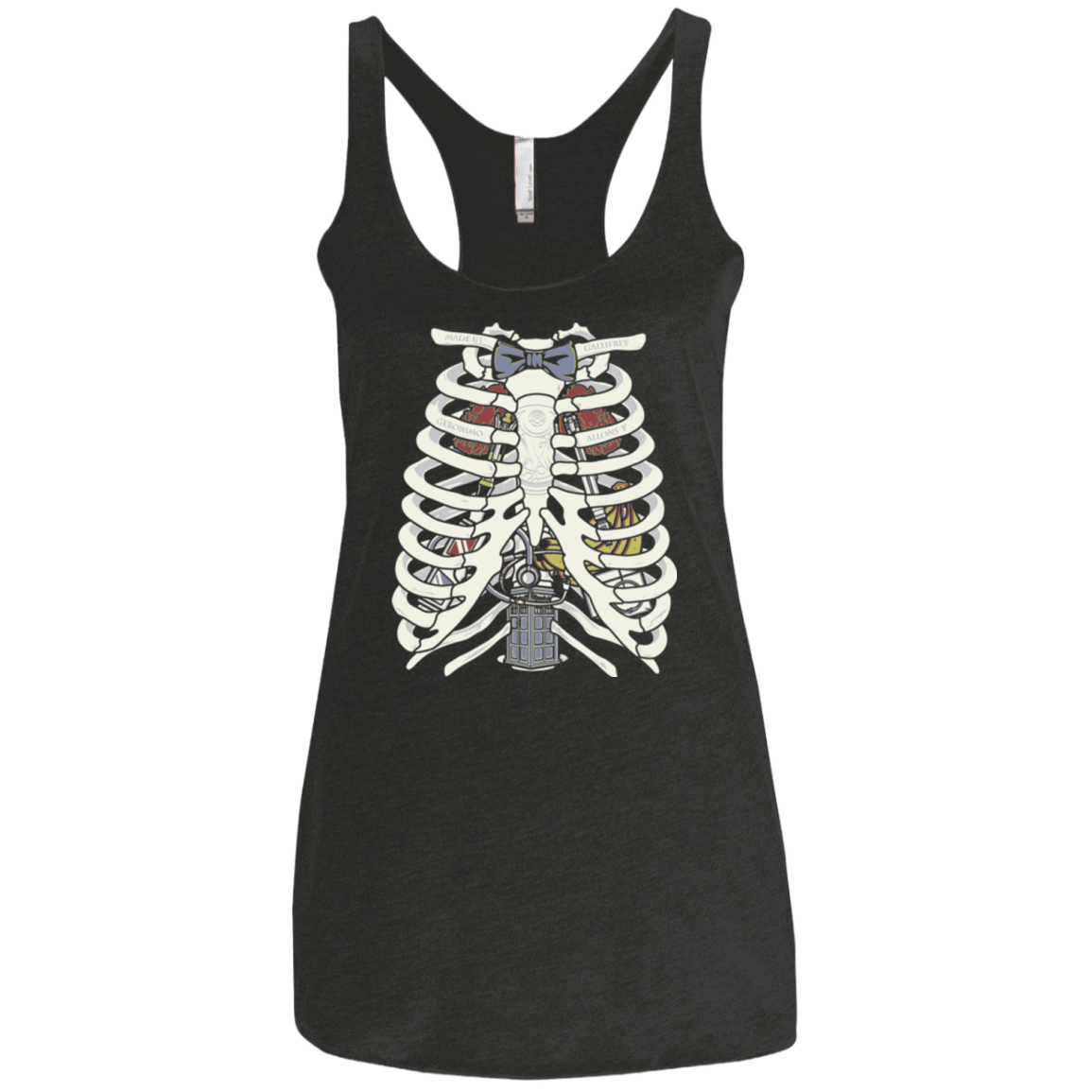 T-Shirts Vintage Black / X-Small Doctor Inside Women's Triblend Racerback Tank