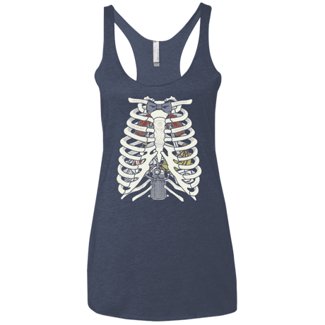 T-Shirts Vintage Navy / X-Small Doctor Inside Women's Triblend Racerback Tank