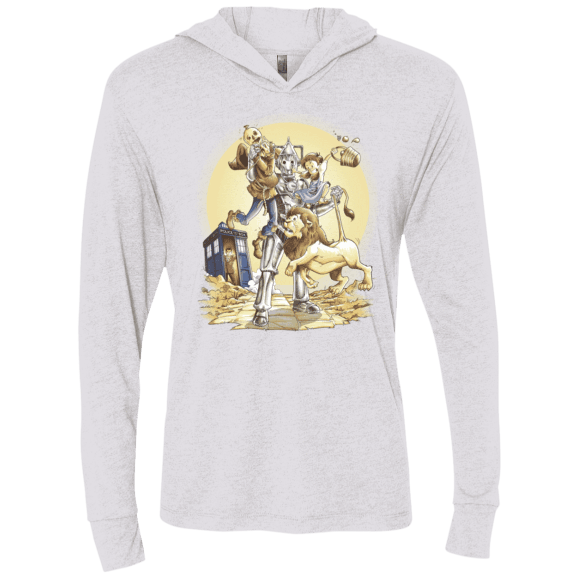 T-Shirts Heather White / X-Small Doctor Oz Triblend Long Sleeve Hoodie Tee