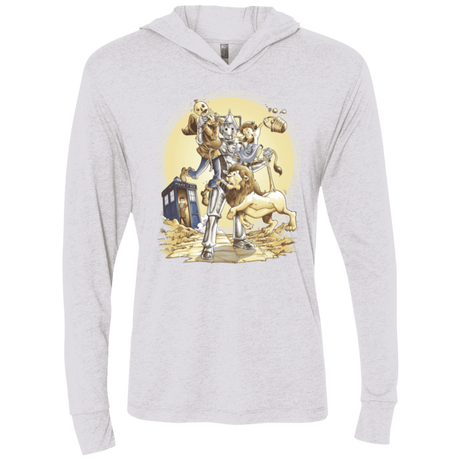 T-Shirts Heather White / X-Small Doctor Oz Triblend Long Sleeve Hoodie Tee