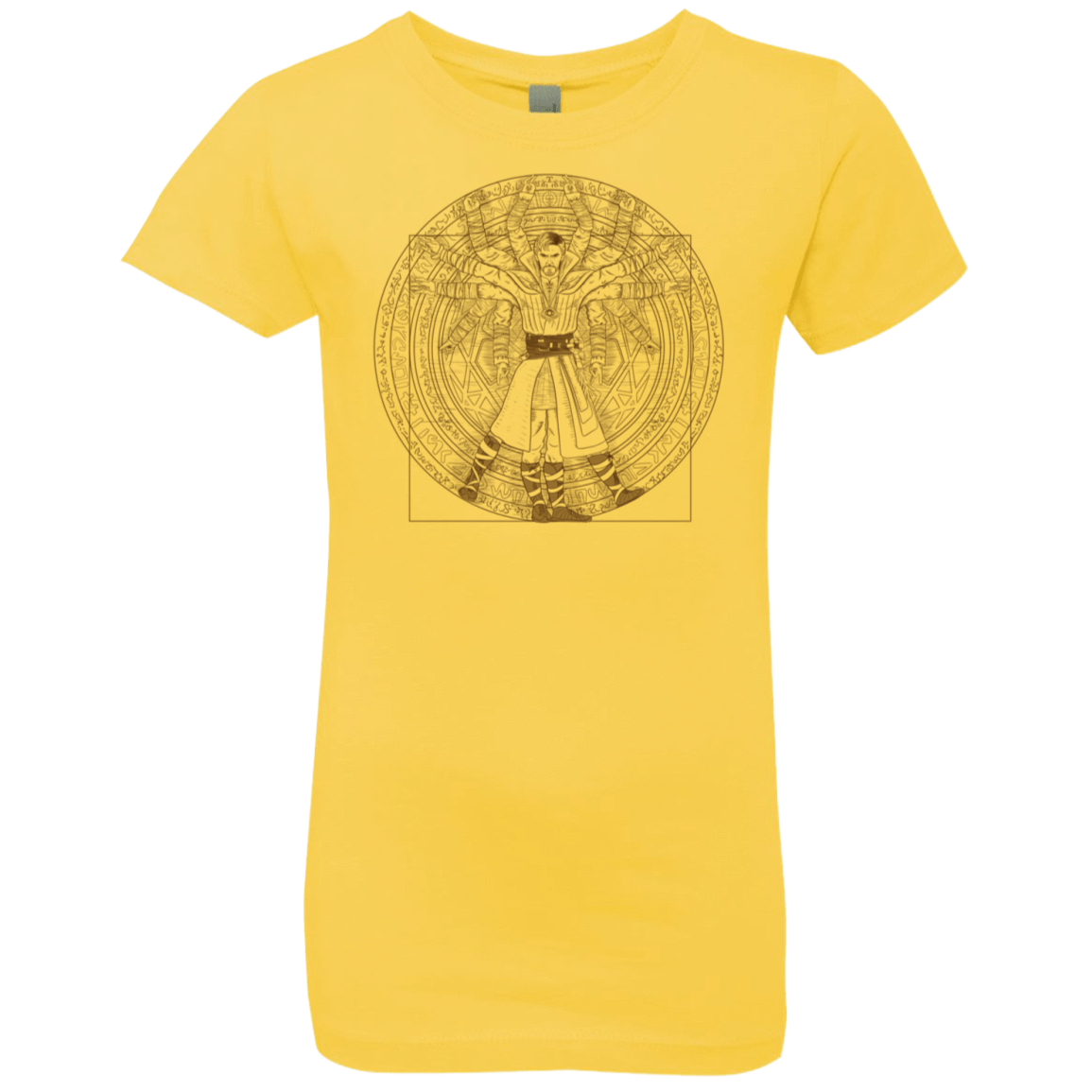 T-Shirts Vibrant Yellow / YXS Doctor Stranger Vitruvian Girls Premium T-Shirt