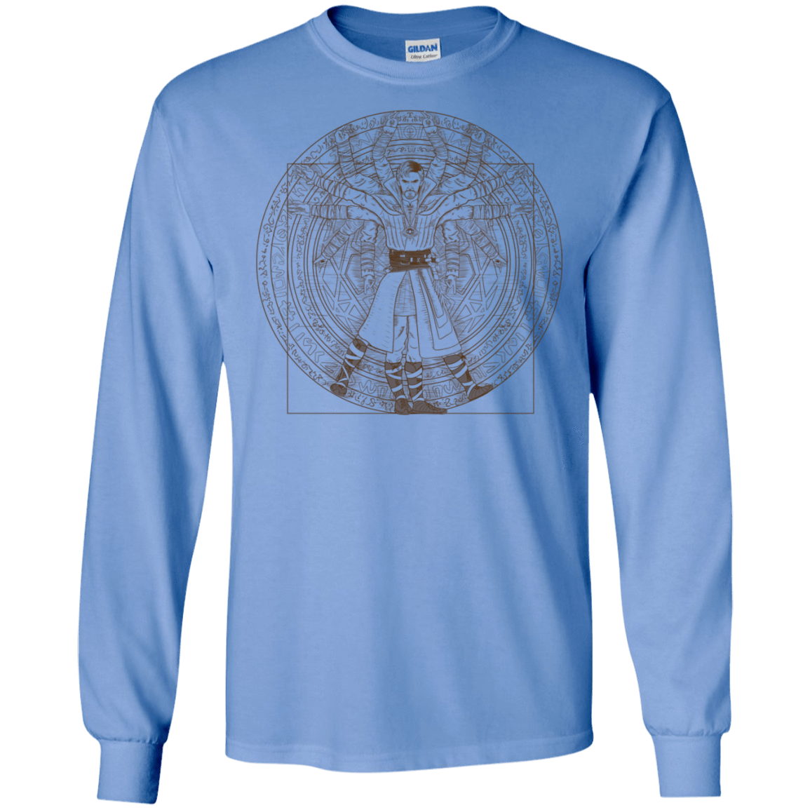 T-Shirts Carolina Blue / S Doctor Stranger Vitruvian Men's Long Sleeve T-Shirt