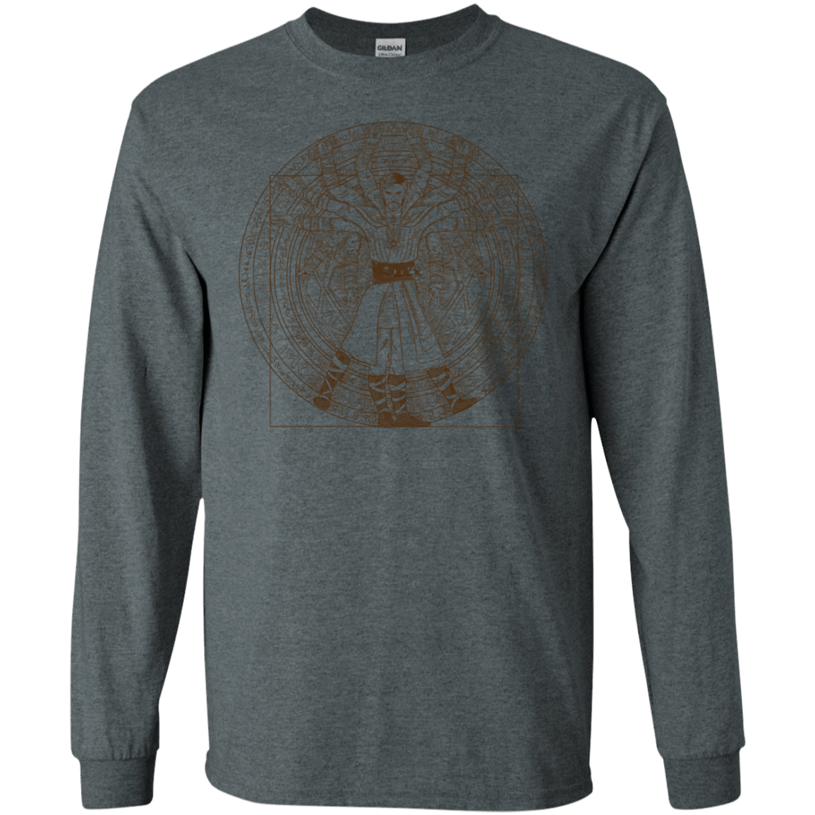 T-Shirts Dark Heather / S Doctor Stranger Vitruvian Men's Long Sleeve T-Shirt