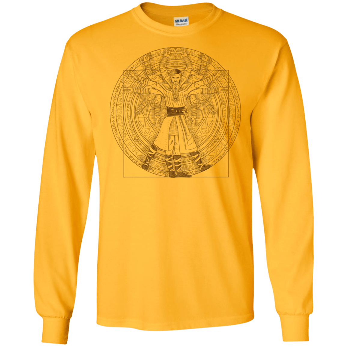 T-Shirts Gold / S Doctor Stranger Vitruvian Men's Long Sleeve T-Shirt