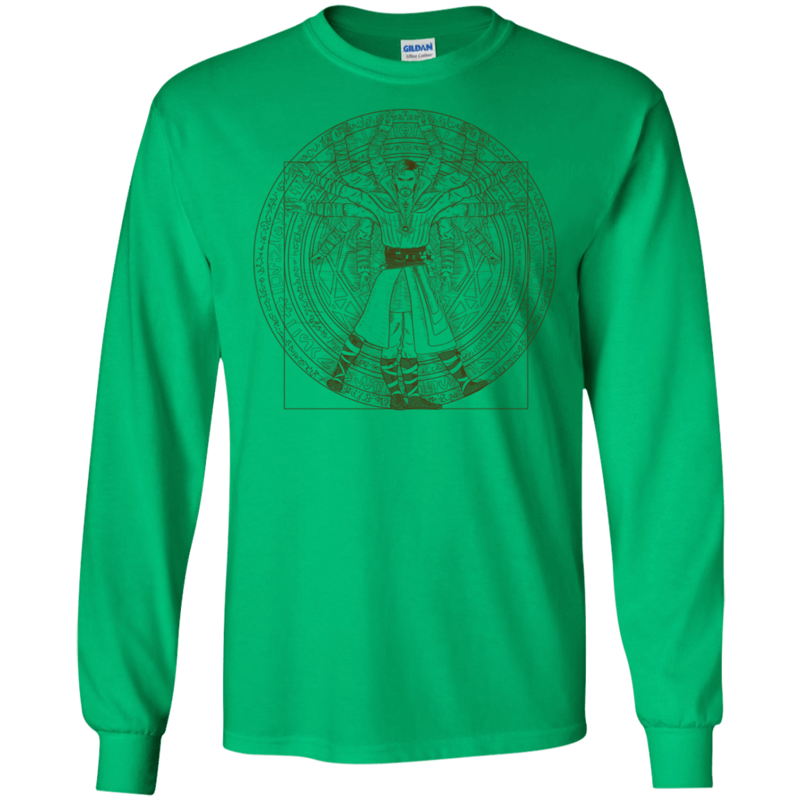 T-Shirts Irish Green / S Doctor Stranger Vitruvian Men's Long Sleeve T-Shirt