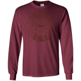 T-Shirts Maroon / S Doctor Stranger Vitruvian Men's Long Sleeve T-Shirt