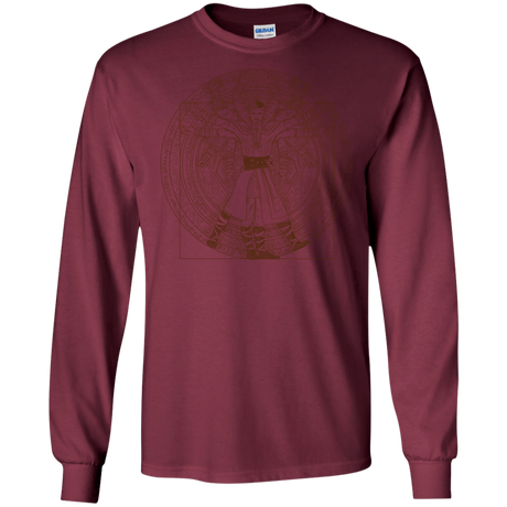 T-Shirts Maroon / S Doctor Stranger Vitruvian Men's Long Sleeve T-Shirt