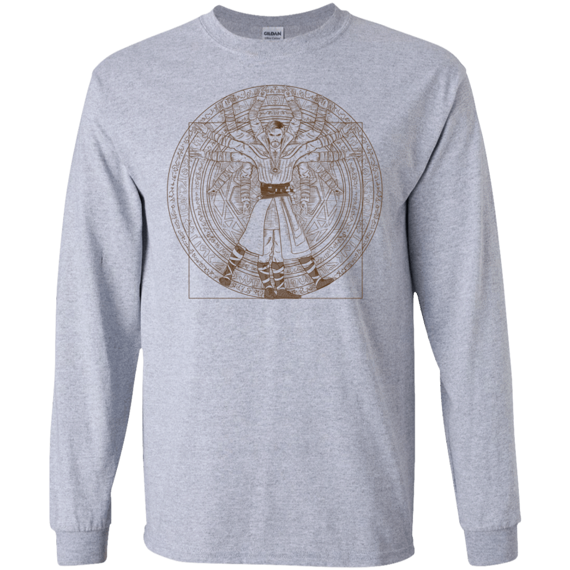 T-Shirts Sport Grey / S Doctor Stranger Vitruvian Men's Long Sleeve T-Shirt