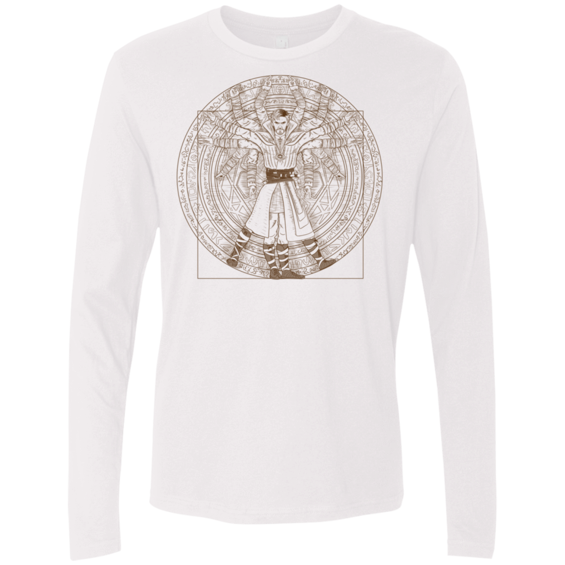 T-Shirts White / S Doctor Stranger Vitruvian Men's Premium Long Sleeve