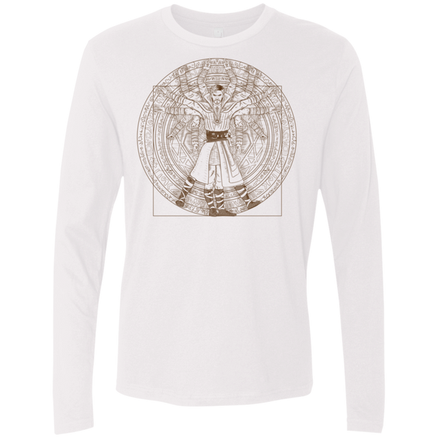 T-Shirts White / S Doctor Stranger Vitruvian Men's Premium Long Sleeve