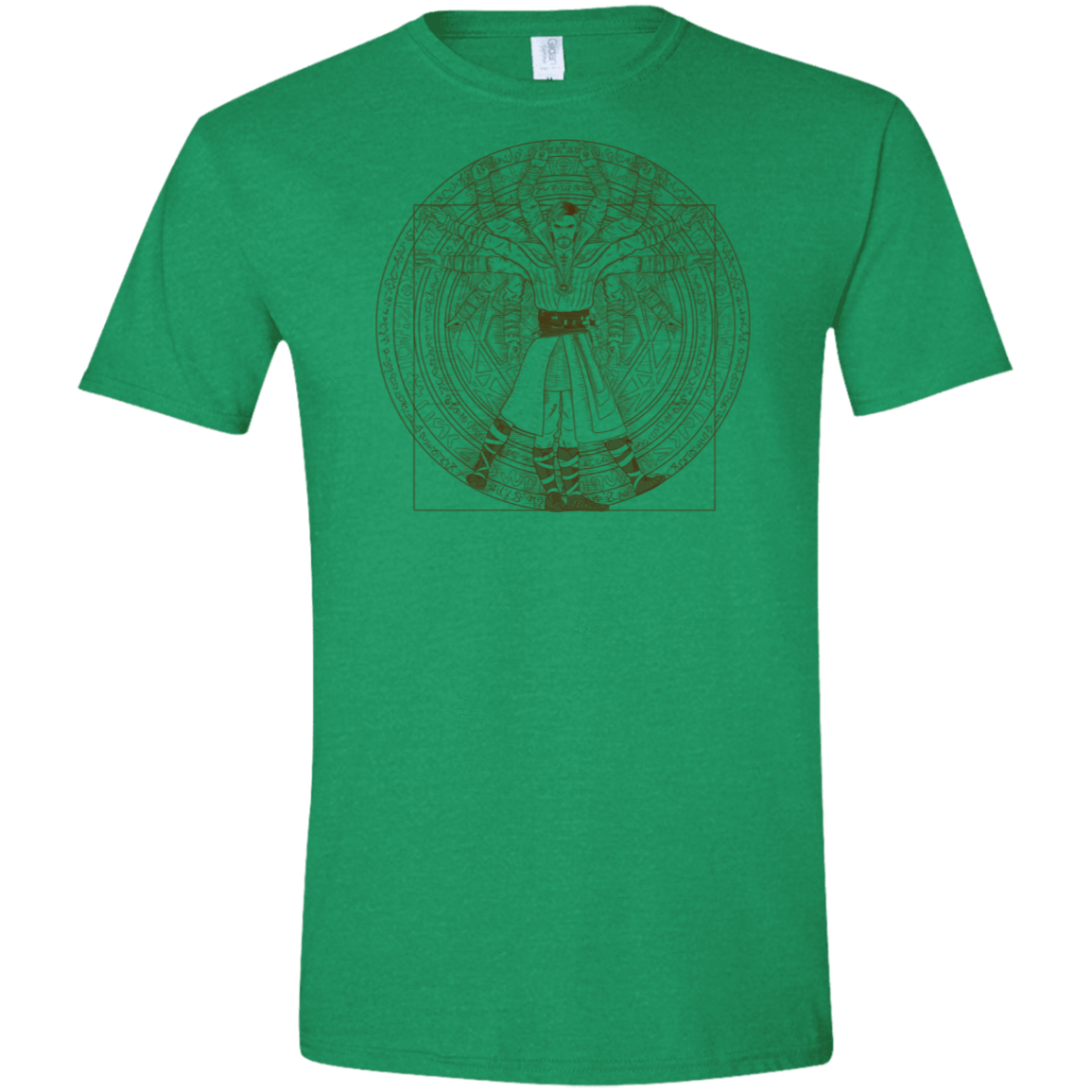 T-Shirts Heather Irish Green / S Doctor Stranger Vitruvian Men's Semi-Fitted Softstyle