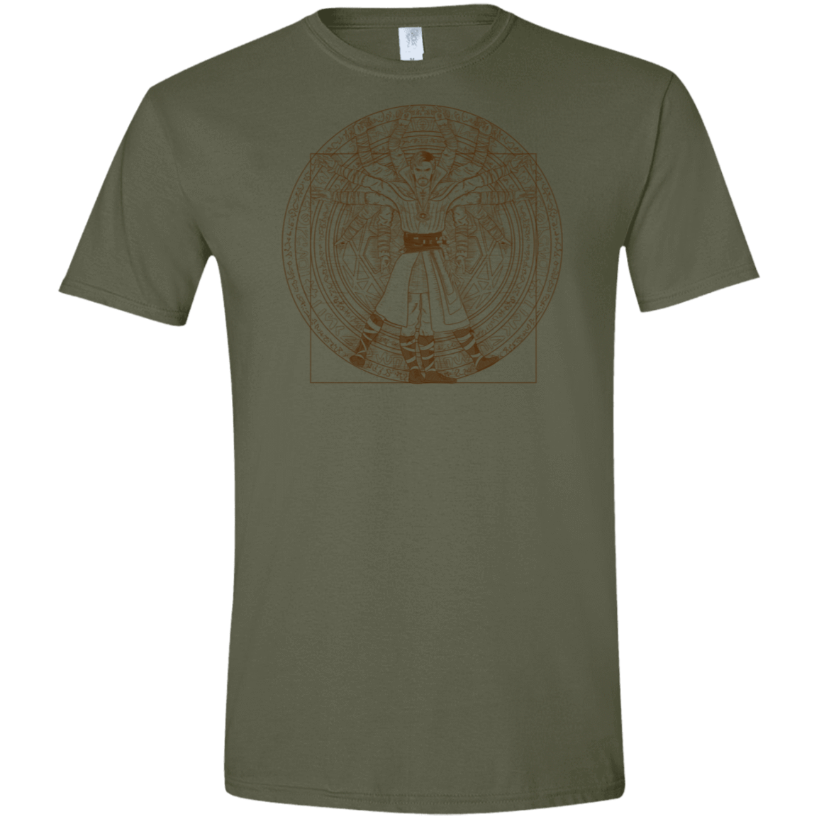 T-Shirts Military Green / S Doctor Stranger Vitruvian Men's Semi-Fitted Softstyle