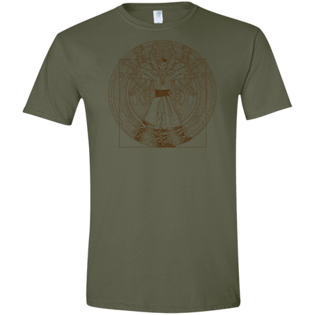 T-Shirts Military Green / S Doctor Stranger Vitruvian Men's Semi-Fitted Softstyle