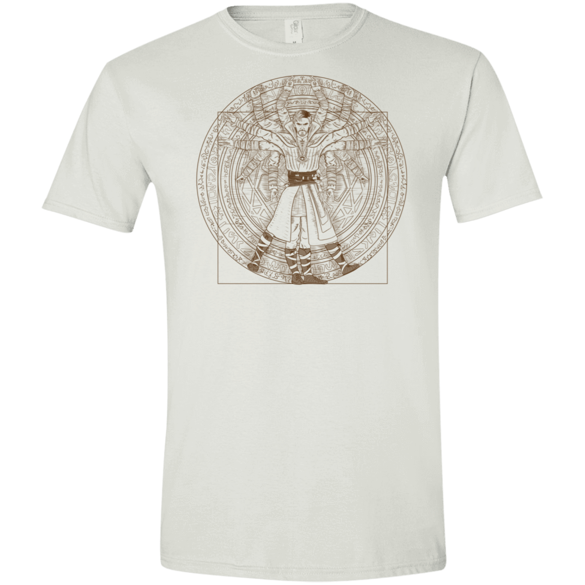 T-Shirts White / X-Small Doctor Stranger Vitruvian Men's Semi-Fitted Softstyle