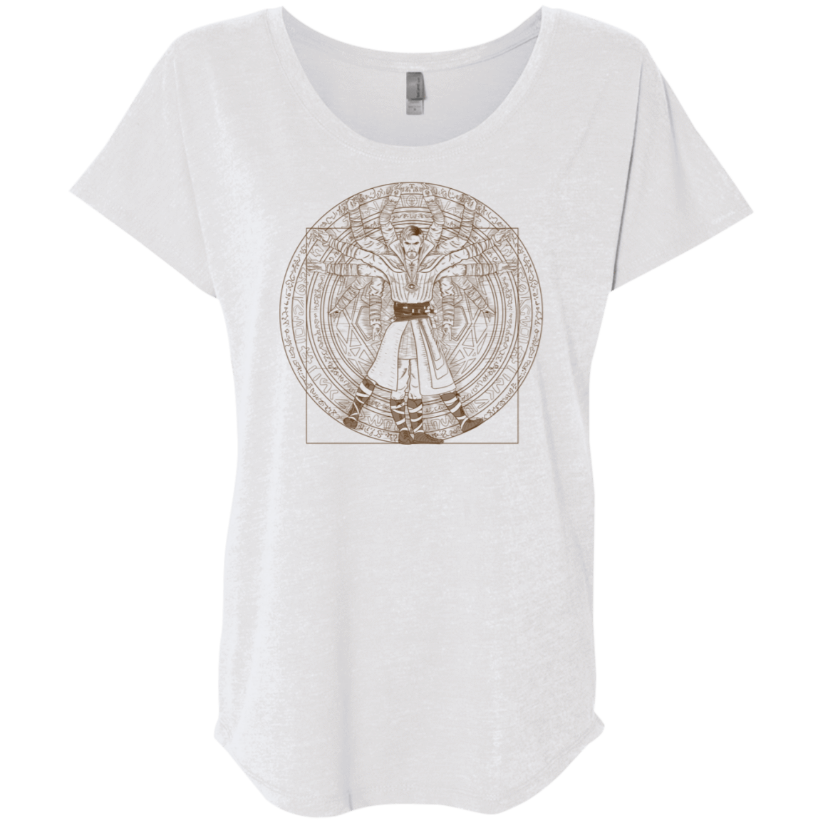 T-Shirts Heather White / X-Small Doctor Stranger Vitruvian Triblend Dolman Sleeve