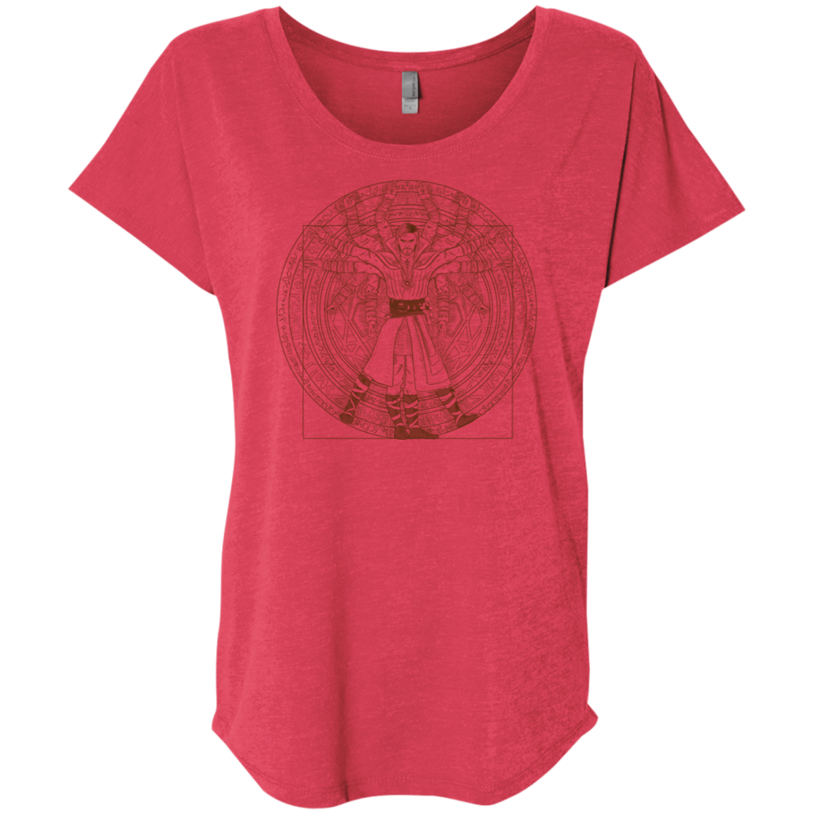 T-Shirts Vintage Red / X-Small Doctor Stranger Vitruvian Triblend Dolman Sleeve