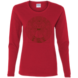 T-Shirts Red / S Doctor Stranger Vitruvian Women's Long Sleeve T-Shirt