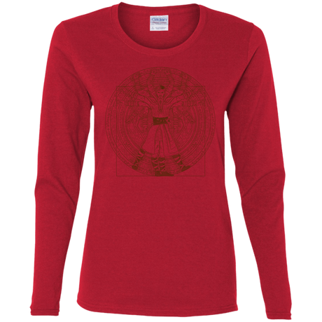 T-Shirts Red / S Doctor Stranger Vitruvian Women's Long Sleeve T-Shirt