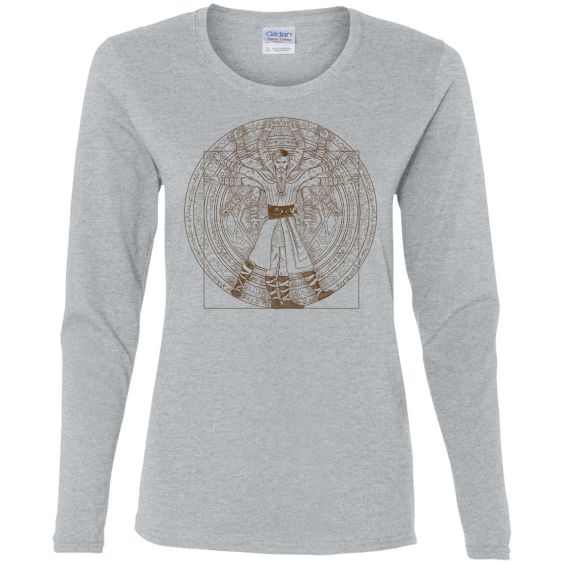 T-Shirts Sport Grey / S Doctor Stranger Vitruvian Women's Long Sleeve T-Shirt