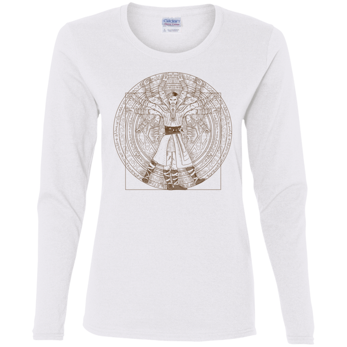 T-Shirts White / S Doctor Stranger Vitruvian Women's Long Sleeve T-Shirt