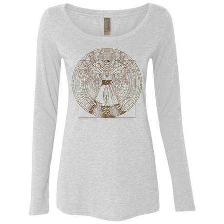 T-Shirts Heather White / S Doctor Stranger Vitruvian Women's Triblend Long Sleeve Shirt