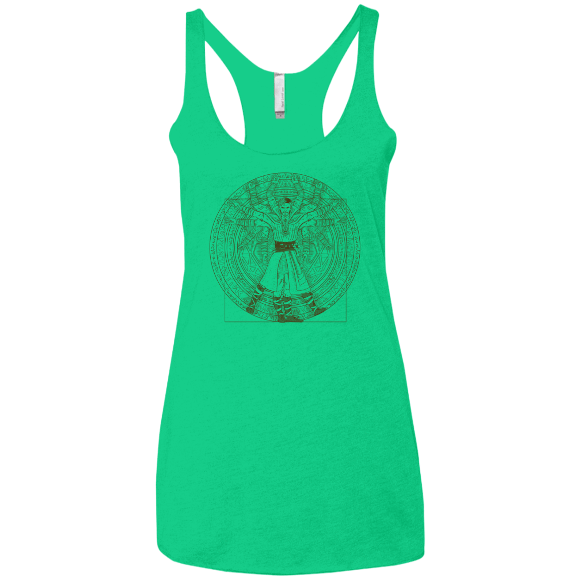 T-Shirts Envy / X-Small Doctor Stranger Vitruvian Women's Triblend Racerback Tank