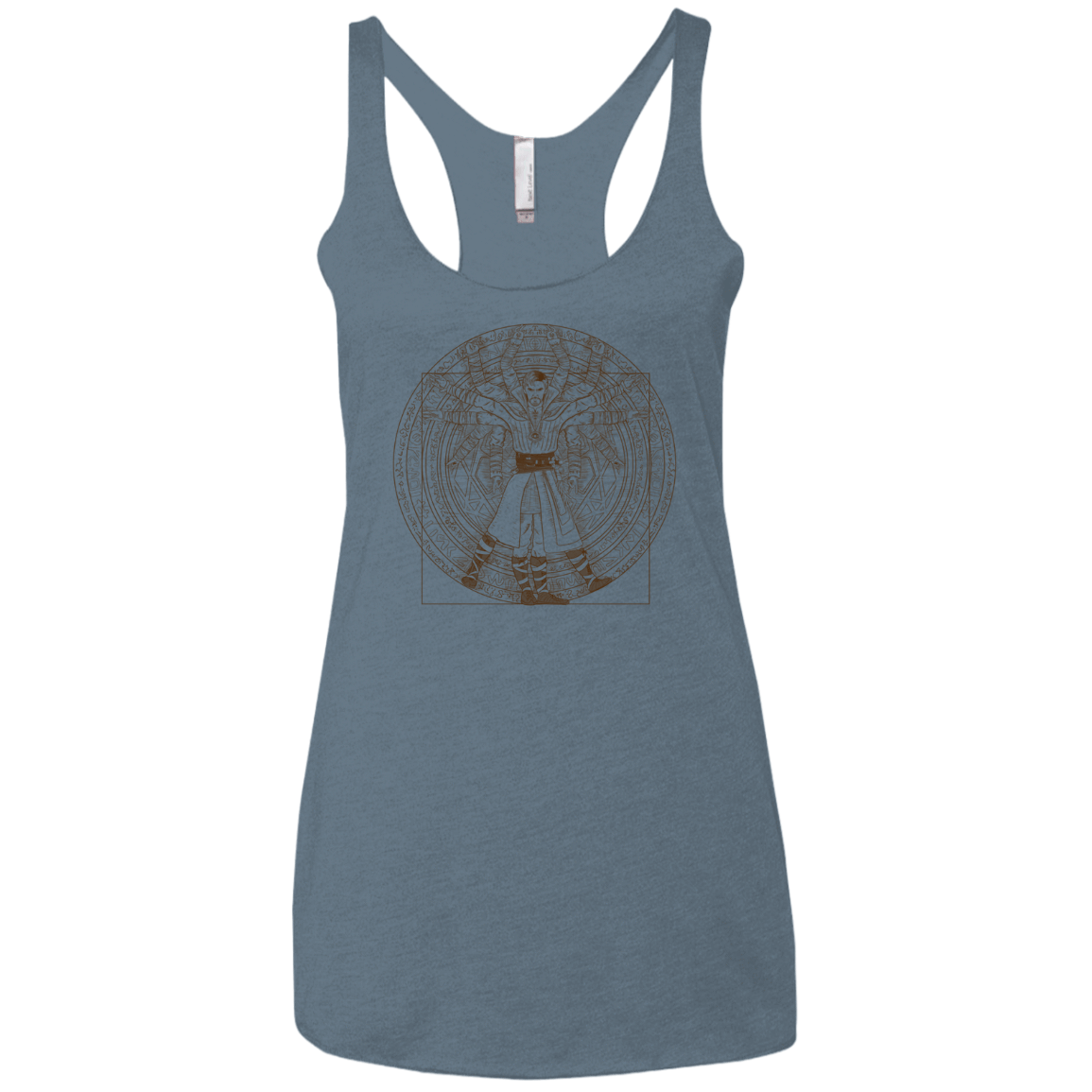 T-Shirts Indigo / X-Small Doctor Stranger Vitruvian Women's Triblend Racerback Tank