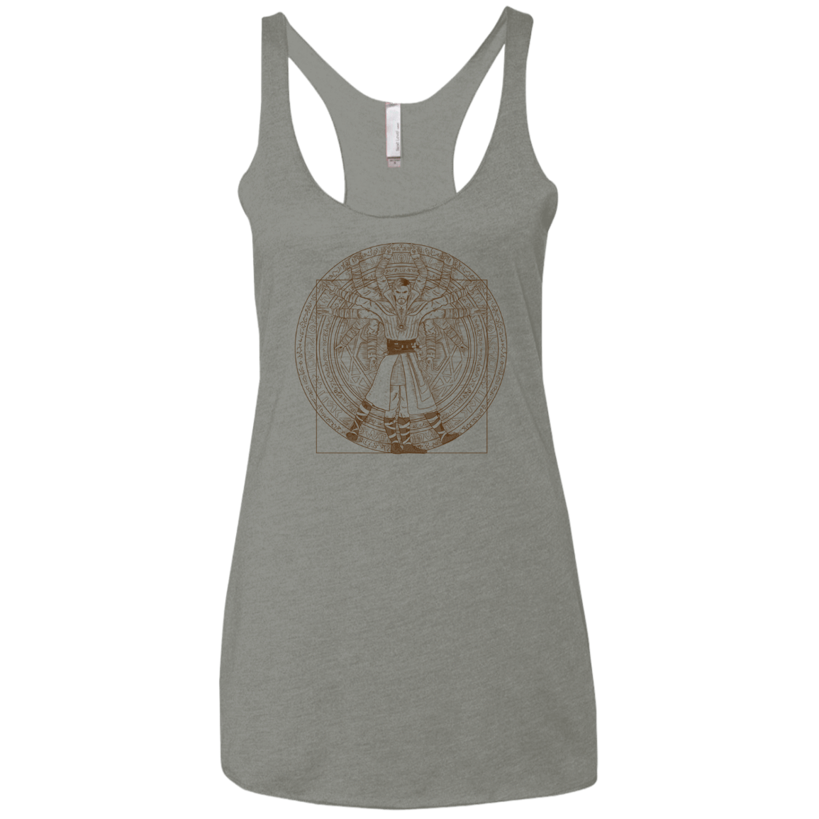 T-Shirts Venetian Grey / X-Small Doctor Stranger Vitruvian Women's Triblend Racerback Tank