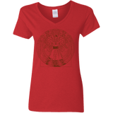 T-Shirts Red / S Doctor Stranger Vitruvian Women's V-Neck T-Shirt