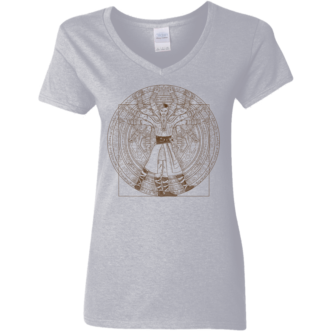 T-Shirts Sport Grey / S Doctor Stranger Vitruvian Women's V-Neck T-Shirt