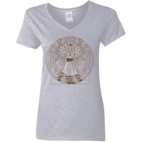 T-Shirts Sport Grey / S Doctor Stranger Vitruvian Women's V-Neck T-Shirt