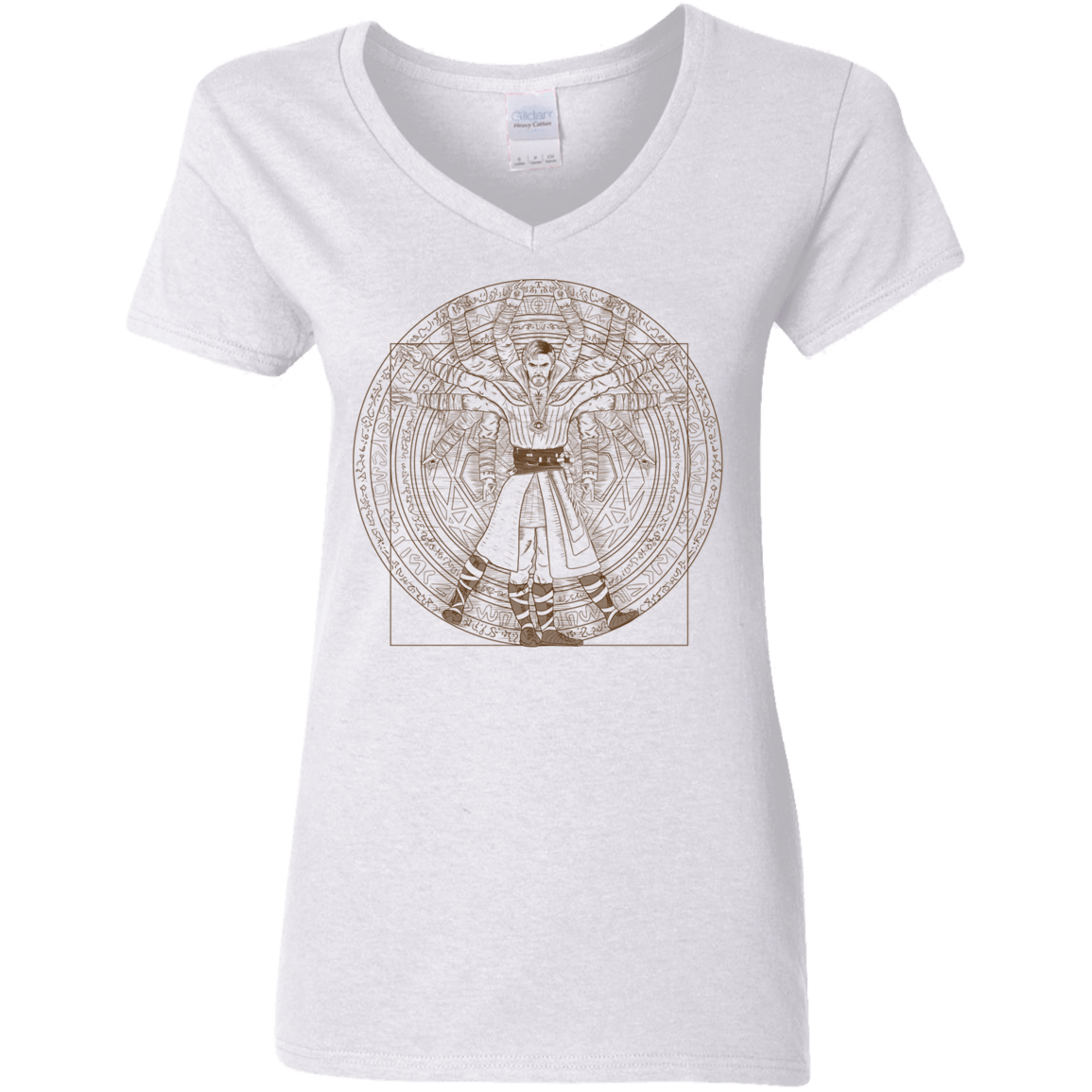 T-Shirts White / S Doctor Stranger Vitruvian Women's V-Neck T-Shirt