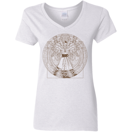 T-Shirts White / S Doctor Stranger Vitruvian Women's V-Neck T-Shirt