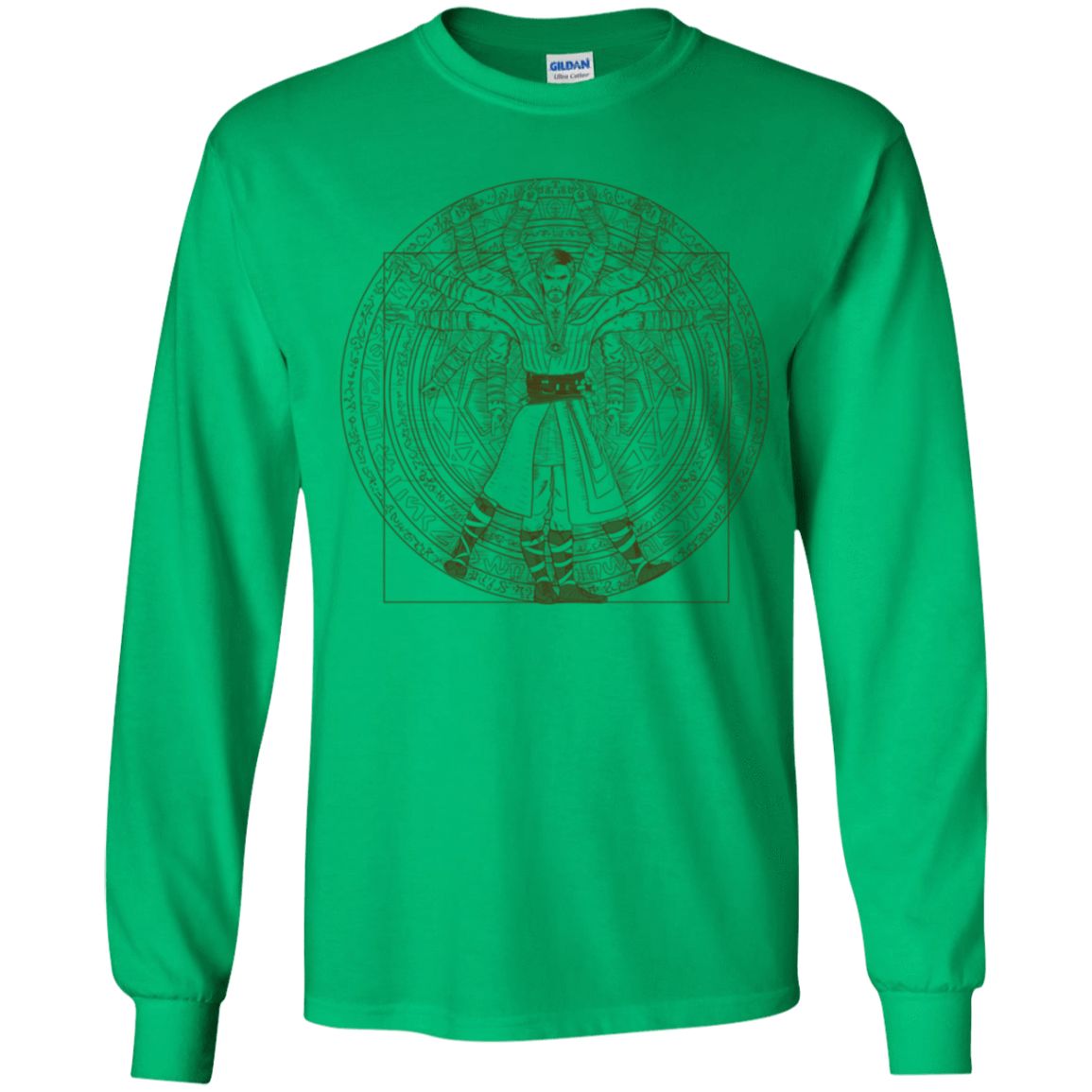 T-Shirts Irish Green / YS Doctor Stranger Vitruvian Youth Long Sleeve T-Shirt