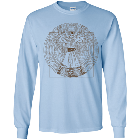 T-Shirts Light Blue / YS Doctor Stranger Vitruvian Youth Long Sleeve T-Shirt