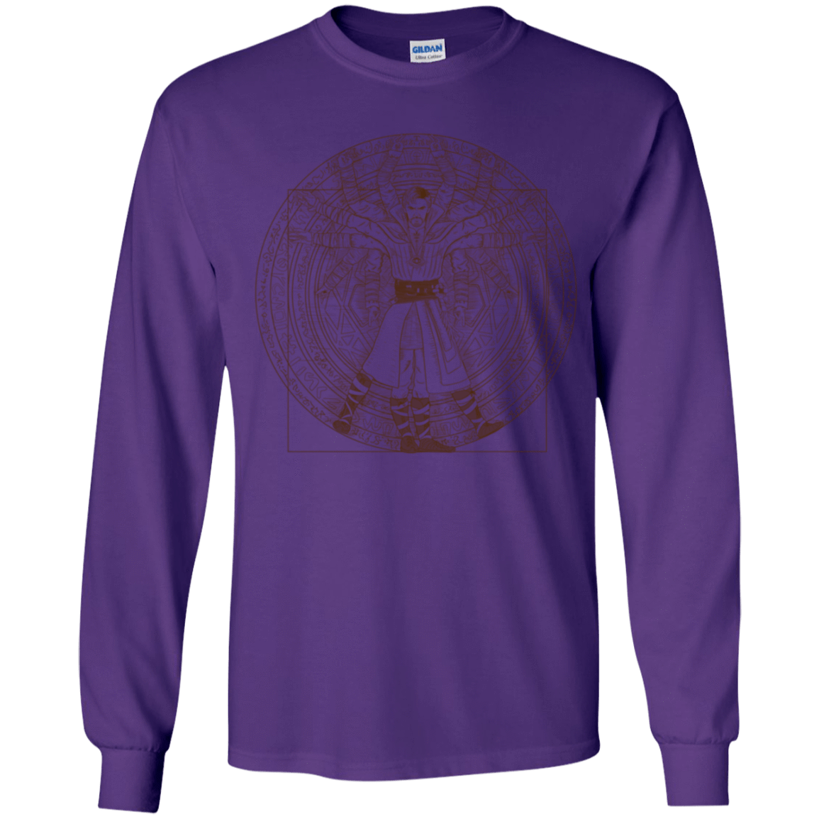 T-Shirts Purple / YS Doctor Stranger Vitruvian Youth Long Sleeve T-Shirt