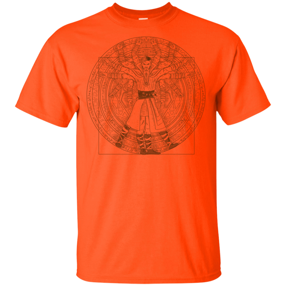 T-Shirts Orange / YXS Doctor Stranger Vitruvian Youth T-Shirt